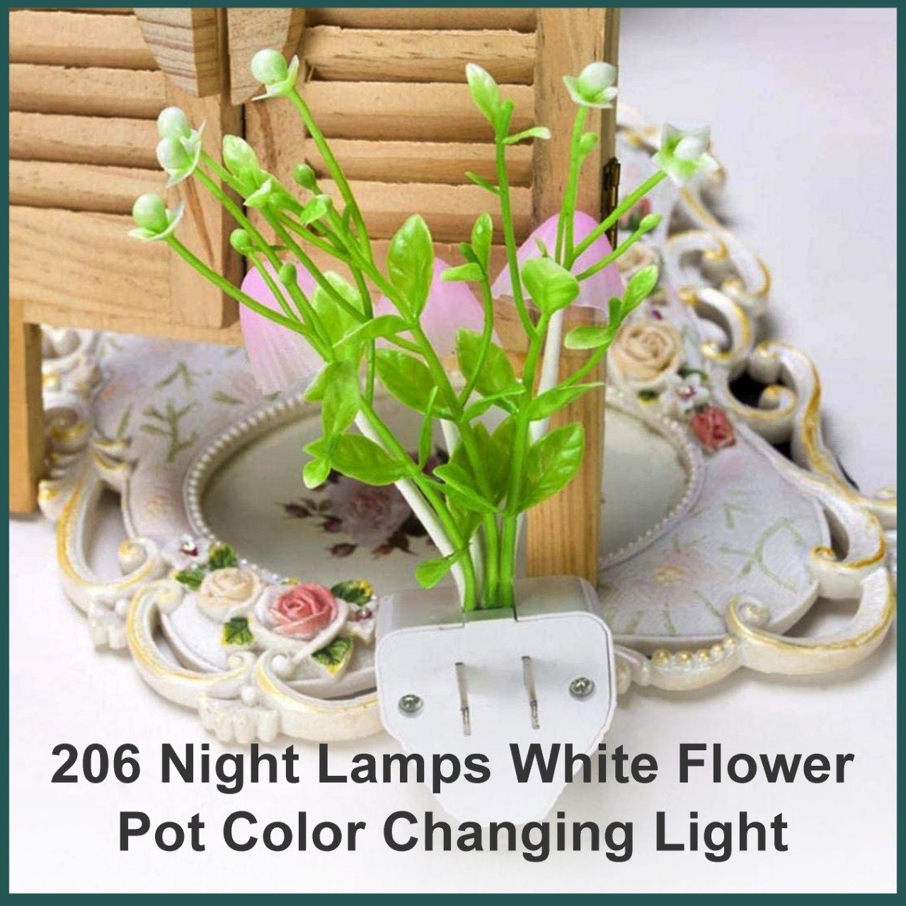0206 Night Lamps White Flower Pot Color Changing Light & Mushrooms Light Sensor LED Decorative Night Lamp Night Lamp - SkyShopy 0206 Night Lamps White Flower Pot Color Changing Light & Mushrooms Light Sensor LED Decorative Night Lamp Night Lamp - SkyShopy